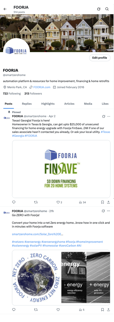 See all tweets from Foorja
